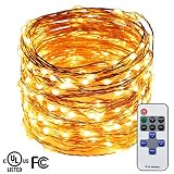 RUICHENイルミネーション 花庭園ガーデン UL承認アダプタ付け リモコン付き　LEDライト電飾 防水 クリスマス ツリー 飾りライト 9色選べ(銅線　40M400LED ウォームホワイト)