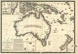 (A2+ (610 x 432mm) 24" x 17") - MP57 Vintage 1826 Historical Antique Old Map Of Australia Poster ReP