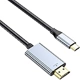 USB C to HDMI Cable 2M 4K 30Hz, VoltWave Type C to HDMI Adapter Thunderbolt 4/3, 4K HDMI Cable 2M, Compatible with iPhone 15 