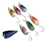 ナイトアーミー 釣具 ルアー 2.5ｇ スプーン 6色 ルアーセット ラインカッター付 渓流 釣り 湖 管釣り トラウト ニジマス イトウ ブラウン イワナ ヤマメ