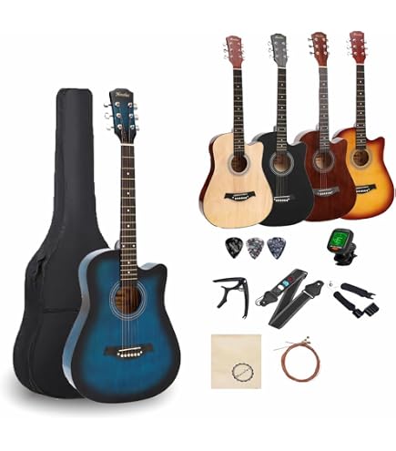 Amazon | アコースティックギター セット 41インチ 初心者 アコギ バス Amazon | アコースティックギター セット 41インチ 初心者 アコギ バス