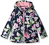 Carter's Little Girls' Zip Front Printed Hooded Anorak Navy Floral 6X [並行輸入品]