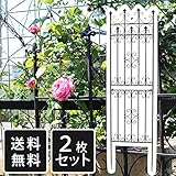 デザインアイアンフェンス フォリッジ 2枚セット【ヨーロピアン・バラフェンス】（JY38999）