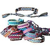 Tangser Nepal Woven Friendship Bracelets with a Sliding Knot Closure for Women, Kids, Girls and Men - Adjustable - Mix Color 