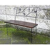 ベンチ チーク ロートアイアン 木陰ベンチ 幅900ミリ 完成品