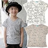 【 韓国スタイル子供服】 夏新作Tシャツ　キッズ /半袖 男 の子/可愛い 自転車 プリント全2色100/110/120/130/140 Gray,130cm