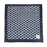 My Blankee Moroccan Mini Tile Minky Baby Blanket, 30 X 35, Navy by My Blankee