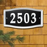 Whitehall Products Easy Street Address Sign Plaque, Silver [並行輸入品]