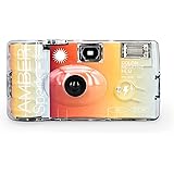 RETO Amber Spark 35mm 使い捨てフィルムカメラ 27EXP、ISO400、カラーネガティブフィルム、フォーカスフリー、使いやすい、フラッシュ内蔵、使い捨て (フィルムとバッテリー付属)