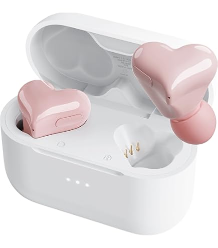 可愛いハート型イヤホン Amazon.co.jp: 2025 ハート型イヤホン ワイヤレスイヤホン 超