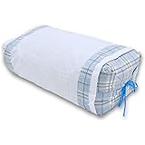D's collection そば枕 高さ調整 角型枕 高め 硬め カバー付き 17×40×15cm～28×50×11cm 日本製 (ブルー)