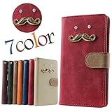 【ROCOCO】[Apple IPHONE 7 IPHONE7 アップル IPHONE7 i-Phone7 IPHONE 7 IPHONE7 アイフォン7 アイホン7 対応 Diary Case] 全機種ケース対応 ケース 手帳型 カバー 手帳 ダイアリー 収納 カードいれ シンプル Xperia Iphone Galaxy Optimus Aquos Arrows Regza らくらく MEDIAS ELUGA DisneyMobile isai Kyocera Digno HTC Huawei Google Ymobile Fujitsu Apple Asus スマートフォンケース機種対応 手帳ケース 人気 かわいい おすすめ 丈夫 収納 カード入れ Diary キャラクター 携帯 シンプル 無地 カラープール Color キャラクター ひげ 人気デザイン ひげ かわいい ひげ キャラクター ★RED/LIGHT BROWN★