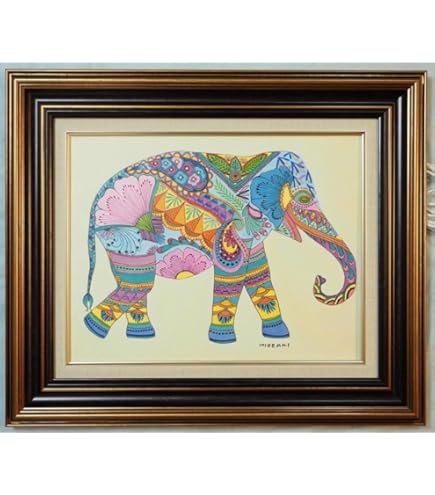 Amazon.co.jp: 絵画 肉筆手描き 油彩 ジミー大西ウサギ サイン F6  