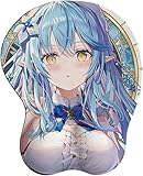 YouTuber マウスパッド 3d マウスパッド 立体 手首 おっぱい 可愛い 水色 アニメ (3d雪花ラミィ)