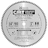 CMT 226.090.14 Industrial Dry Cut Steel Saw Blade, 14-Inch x 90 Teeth 8° FWF Grind with 1-Inch Bore 