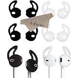 A-Focus Earpods カバー Apple イヤホン Earpods 専用 イヤホン イヤーパッド シリコン製イヤホンカバー 軽量 薄い スポーツ型 6ペア入り ホワイトとブラック それぞれ 3ペア