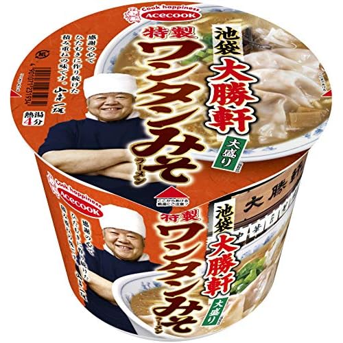 エースコック 池袋大勝軒 特製ワンタンみそラーメン大盛り