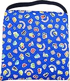 【前から取り出し】幼稚園 座布団 座布団ケース 座布団カバー ブルー×働く車柄　(子ども用・防災頭巾入れ兼用)　入園入学　幼稚園　保育園　小学校 自転車チャイルドシート