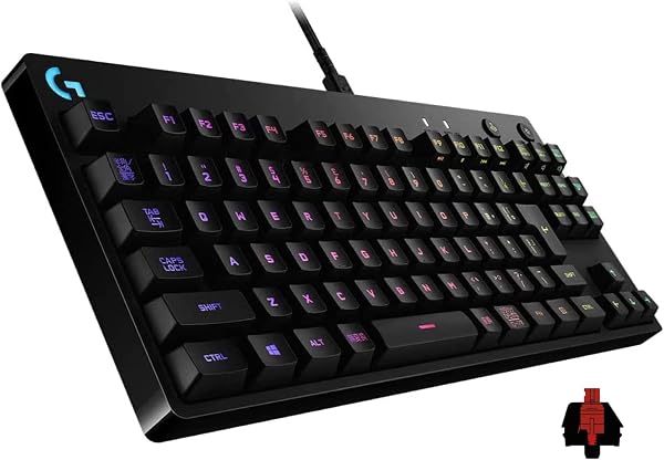 【Amazon.co.jp限定】 Logicool G PRO ゲーミングキーボード G-PKB-002LNd テンキーレス リニア 赤軸 静かなタイピング GXスイッチ 有線 ゲーミング メカニカルキーボード 日本語配列 LIGHTSYNC RGB 充電 着脱式ケーブル 国内正規品 ※Amazon限定の壁紙ダウンロード付き - 1