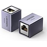 UGREEN LAN ケーブル 延長コネクタ 10Gbps Cat8/Cat7/Cat6/Cat5 ケーブル用 2パック 中継コネクタ ギガビット対応 100M長距離延長 アルミニウム合金シェル グレー 2個入り