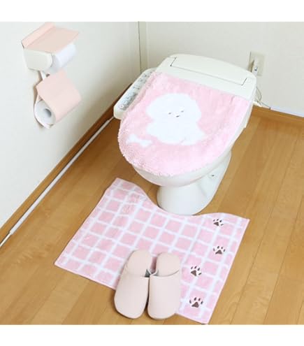 Amazon｜トイレマット 4点 セット 日本製 ピンク ドレニモ オカ