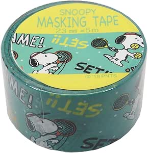 Amazon Co Jp スヌーピー マスキングテープ 23mm マステ テニス ピーナッツ 文房具 オフィス用品