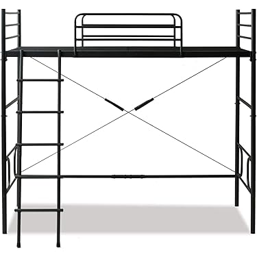 超人気！【高さ110cm】北欧風 一人暮らし スチール 耐震 ベッドBlack Amazon.co.jp 売れ筋ランキング: undefined の中で最も人気のある商品です