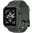 Apple Watch バンド 45mm | 44mm 一体型 ケース カバー 耐衝撃 PC TPU 二重構造 スポーツバンド 落下 衝撃 吸収 耐久性 傷防止 【 Series 9 / 8 / SE 2 /Series 7 / SE/Series 