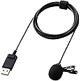 エレコム ピンマイク クリップ付き ウインドジャマー付 USB-A 収納ポーチ付 1.8m ブラック HS-MC09UBK
