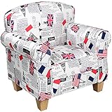 タンスのゲン キッズソファ 1人掛けソファ 木脚 国旗柄 11310006 01