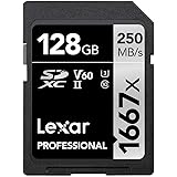 Original Lexar 1667x V60 250MB/s Flash Memory sd cards 64gb 128GB UHS-II U3 Card high speed 256GB SDXC For 3D 4K HD video (12