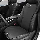 【クラウン 専用】車 シートカバー Crown クラウンスポーツ アクセサリー 内装パーツ 、柔い レザー シートクッション 薄くて軽い 通気性に優れ、防汚座席カバー 運転席 助手席 後部座席 車 座布団 シートの換気と加熱機能は正常に動作 ブラック カー用品 便利グッズ(4枚 運転席+助手席用,クラウン適用)