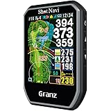 Shot Navi(ショットナビ) Granz BK ゴルフGPS タッチパネル どでか文字 超軽量54g 日本製 最新鋭GPSチップ搭載 みちびきL1S対応 競技モード 高低差 充電式