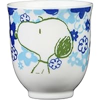 大沢陶器 トロピカルスヌーピー 湯呑(ブルー) STR-003