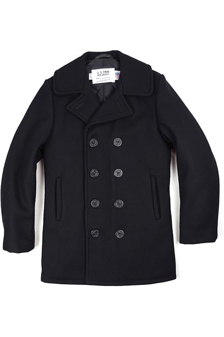 Amazon | [ショット] SCHOTT 140 メンズ レザー ダブル ピーコート 