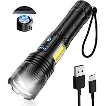 Amazon.co.jp: 懐中電灯 強力 【マグネット式・XHP160・8000mAh大容量