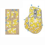 リパルセメントマウス滑り止めグリップテープ、グリップステッカー、Logitech Mx Master 3 3s ゲーミングマウス用、イエローフル。