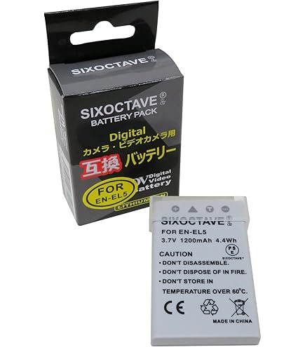 Amazon | NinoLite EN-EL5 互換 バッテリー ニコン CoolPix S10 P3 P4