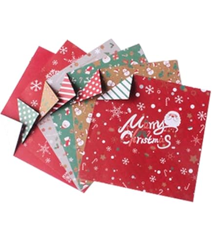 Amazon | Bethany Home クリスマス折り紙 300枚入り 14.7cm 正方形