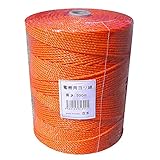 【5000ｍ】電柵用撚り線　3線・ステンレス　500ｍ×10巻　オレンジ　より線　電気柵　ロープ