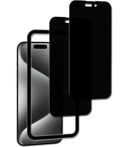 Amazon | 対応 iPhone 15 Pro Max ガラスフィルム 覗き見 【2枚覗き見