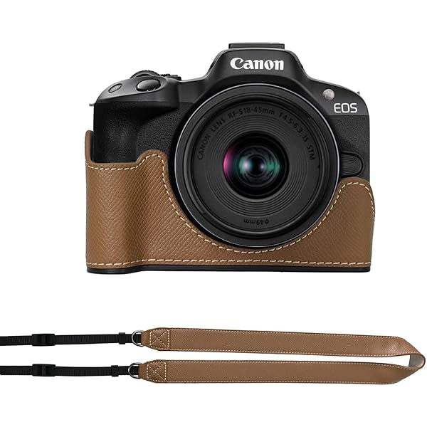 Amazon.co.jp: Canon EOS R50 V 専用 レザー ケース Black キャノン 本