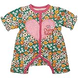 【春物】 CHILD CHAMP(チャイルド チャンプ) ガーゼ裏毛花柄ハートミニカバーオール 50cm /GR NO.C-86161502