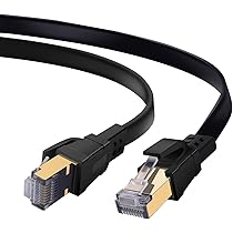 CAT8 LANケーブル 8m フラット 40Gbps/2000MHz LANケーブル CAT8準拠 40Gbps 2000MHz 【フラットタイプ】 | 4
