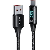 Mcdodo USB-Cケーブル 6A急速充電 出力スクリーン表示 1.2m