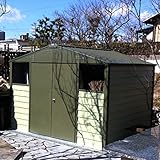 ガーデナップ　メタルシェッド　TM5　アペックスルーフ　D60TM5MLOG　『おしゃれ 物置小屋 屋外 自転車の収納にもおすすめ』 ツートンカラー