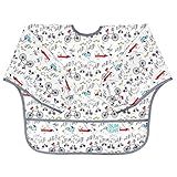 Bumkins Waterproof Sleeved Bib, Urban Bird (6-24 Months) by Bumkins