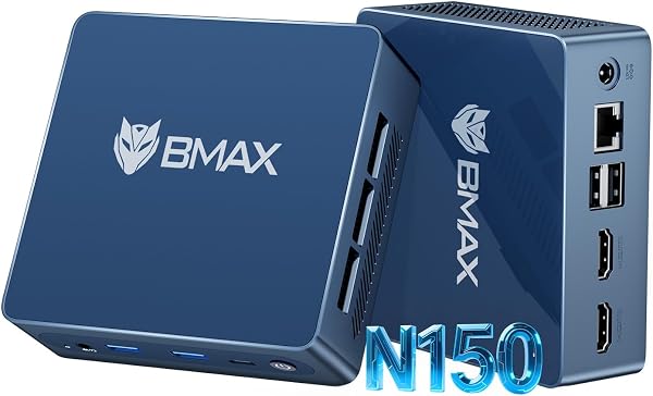 ミニpc Intel N150搭載 最大3.6GHz 4コア4スレッド 動作より安定 Bmax mini pc Win11 Pro 4K×2画面出力・HDMI 2.1 ミニpc 自動調整冷却ファン 高速LANポート付き ミニバソコン DDR5 12GB+512GB SSD(NVMe拡張対応) WIFI5/BT5.0 小型pc USB2.0×2 静音性 企業・学習向け・プロ用 超小型 高性能 - 1