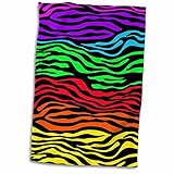 3droseキャッシー・ピーター動物印刷マルチカラー抽象 – Zebraストライプ抽象 – タオル 11x17 Towel twl_240297_1