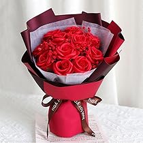 40本ダークレッドバラブーケプレゼント お祝い 枯れない花 特別な人へ